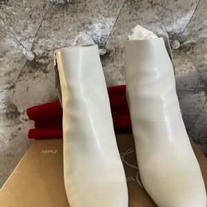 Christian Louboutin Elegant White Ankle Boots